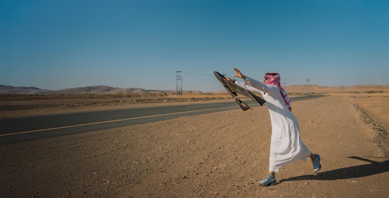 Ag Eagle ebeeX Fixed wing drone training in the desert