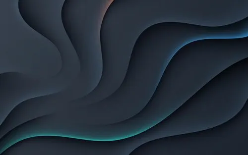 Abstract wallpaper featuring smooth, flowing dark waves with subtle gradient highlights in cool tones.
