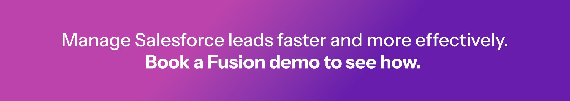 Book a Fusion demo