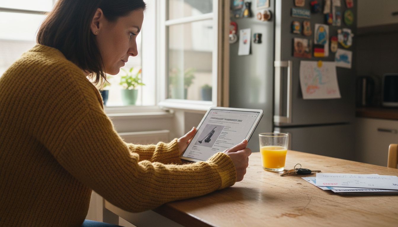 Der Kunde überlegt, das Produkt auf der Landingpage zu kaufen.