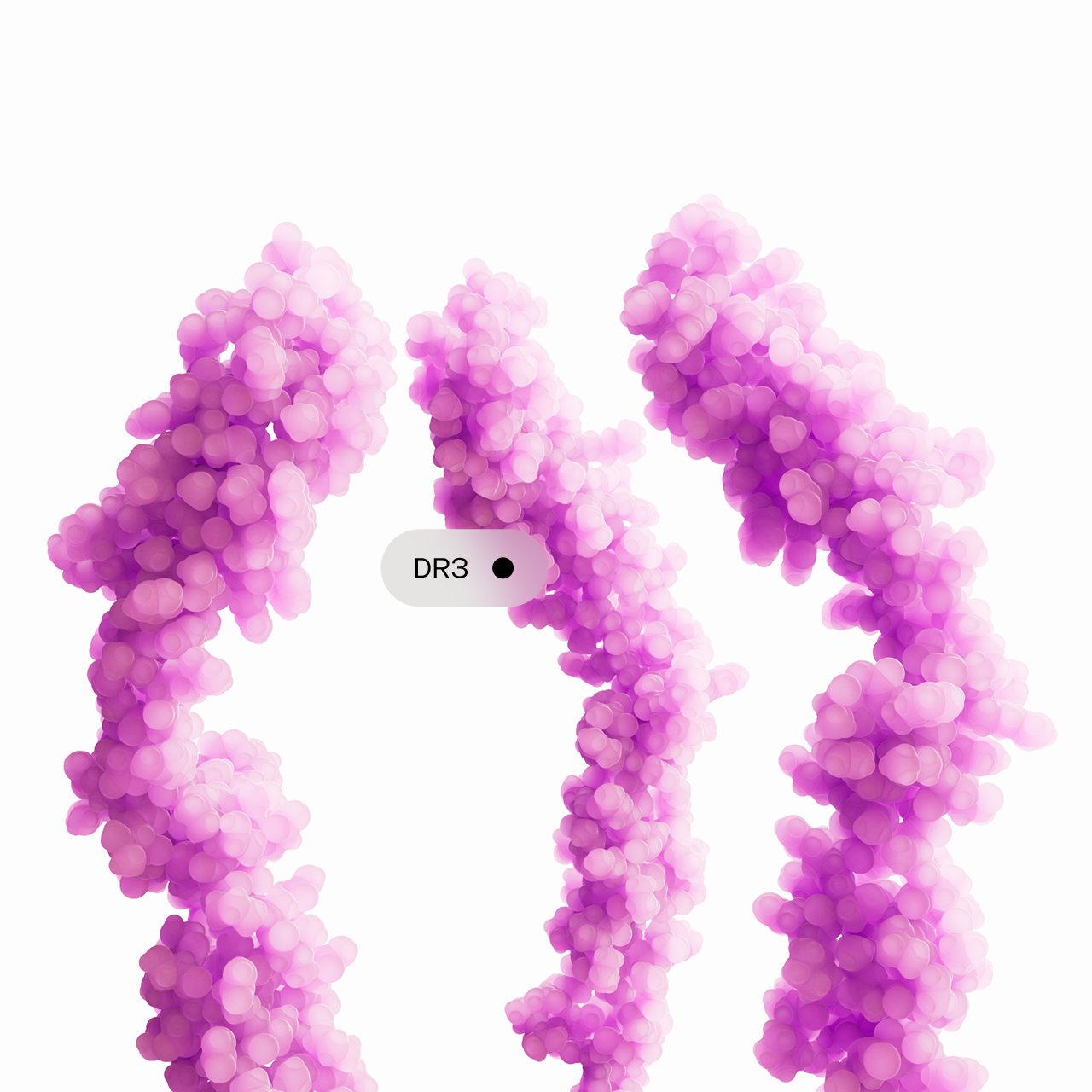3D molecular rendering of the DR3 receptor