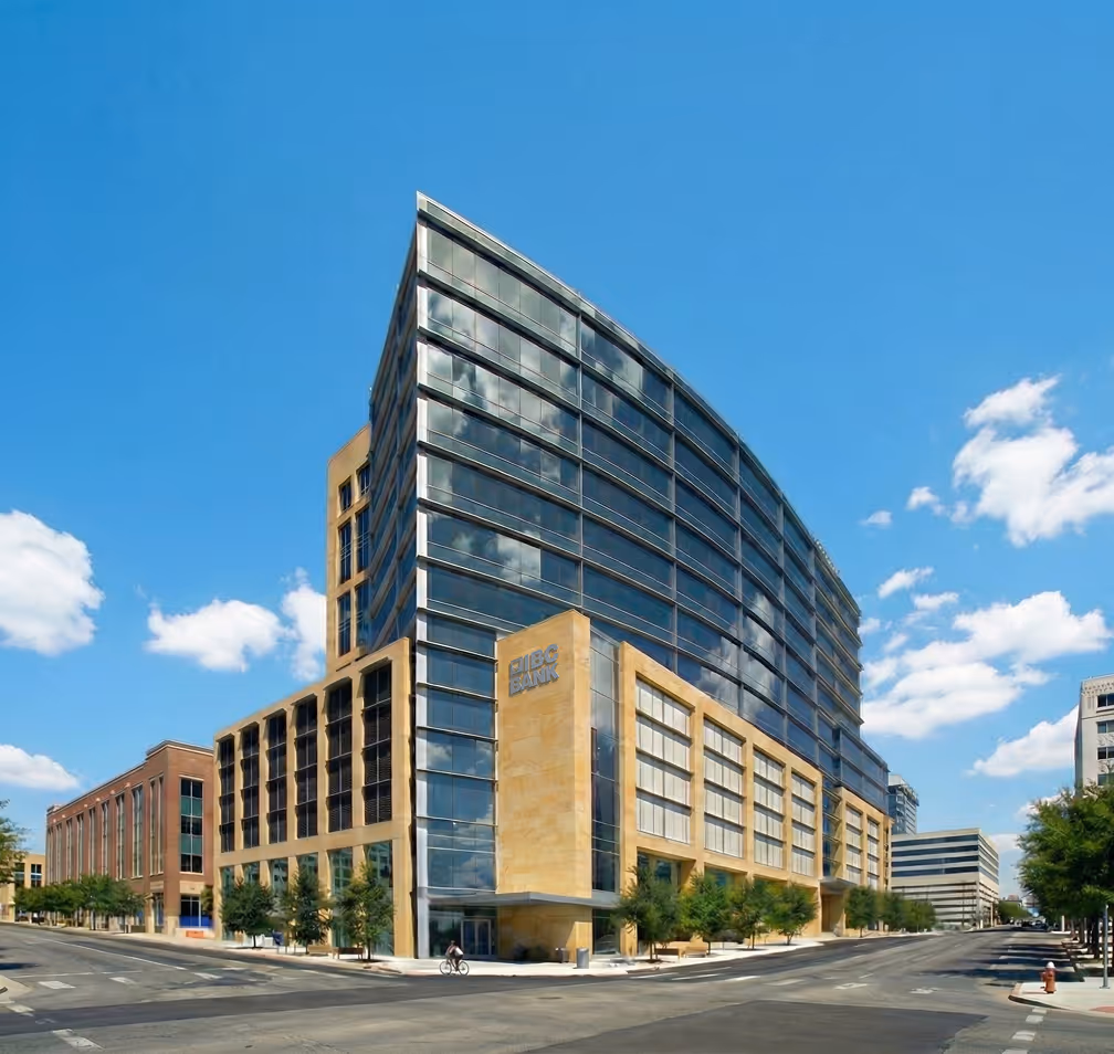 Exterior of Shattuck Labs corporate office building in Austin, Texas