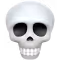 White skull emoji with dark eye sockets and nasal cavity.
