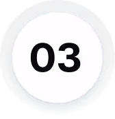 A black circle with a white center featuring the number "03" in bold, black font, conveying simplicity and clarity against a contrasting background.
