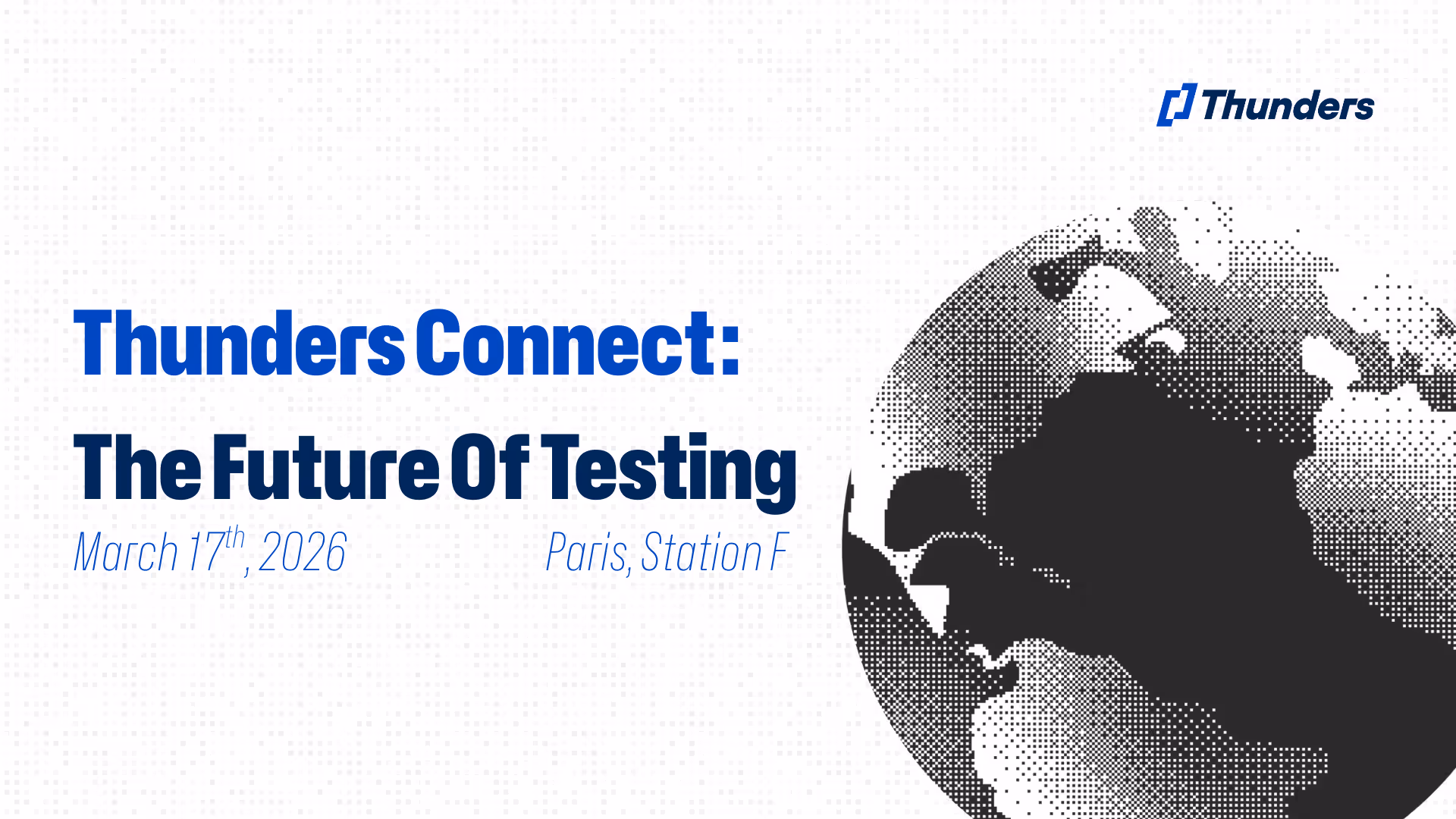 Cover graphic for the Thunders Connect 2026 AI testing conference