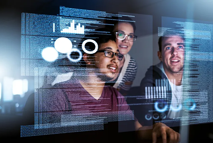 Illustration of a software developer's job description reshaped by AI tools