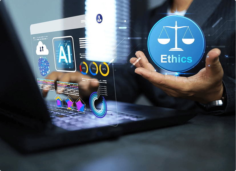 Article card illustration for "Reverse Ethics" on AI and moral contradictions