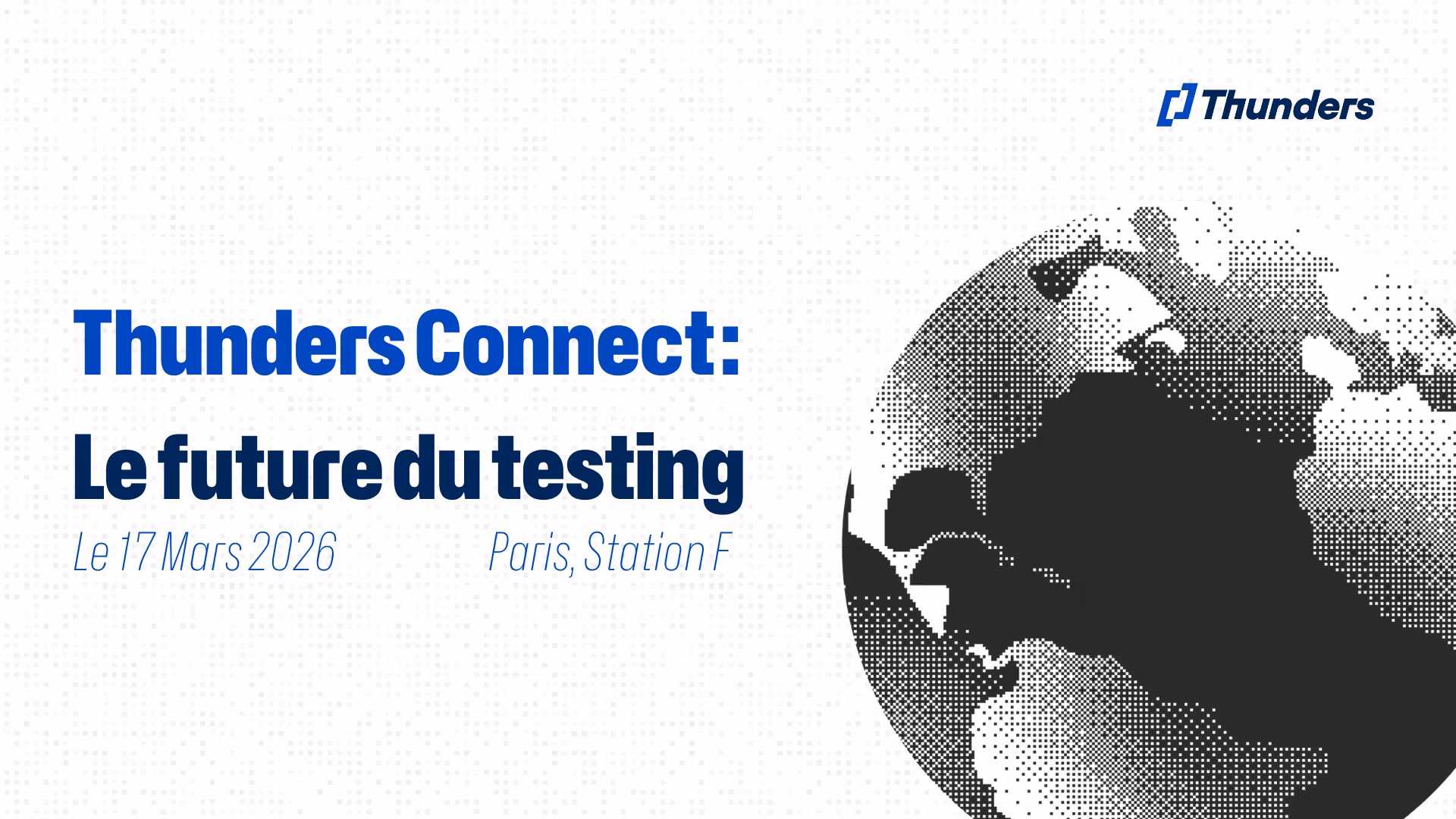 Visuel de couverture de la conférence Thunders Connect 2026 sur les tests pilotés par l'IA