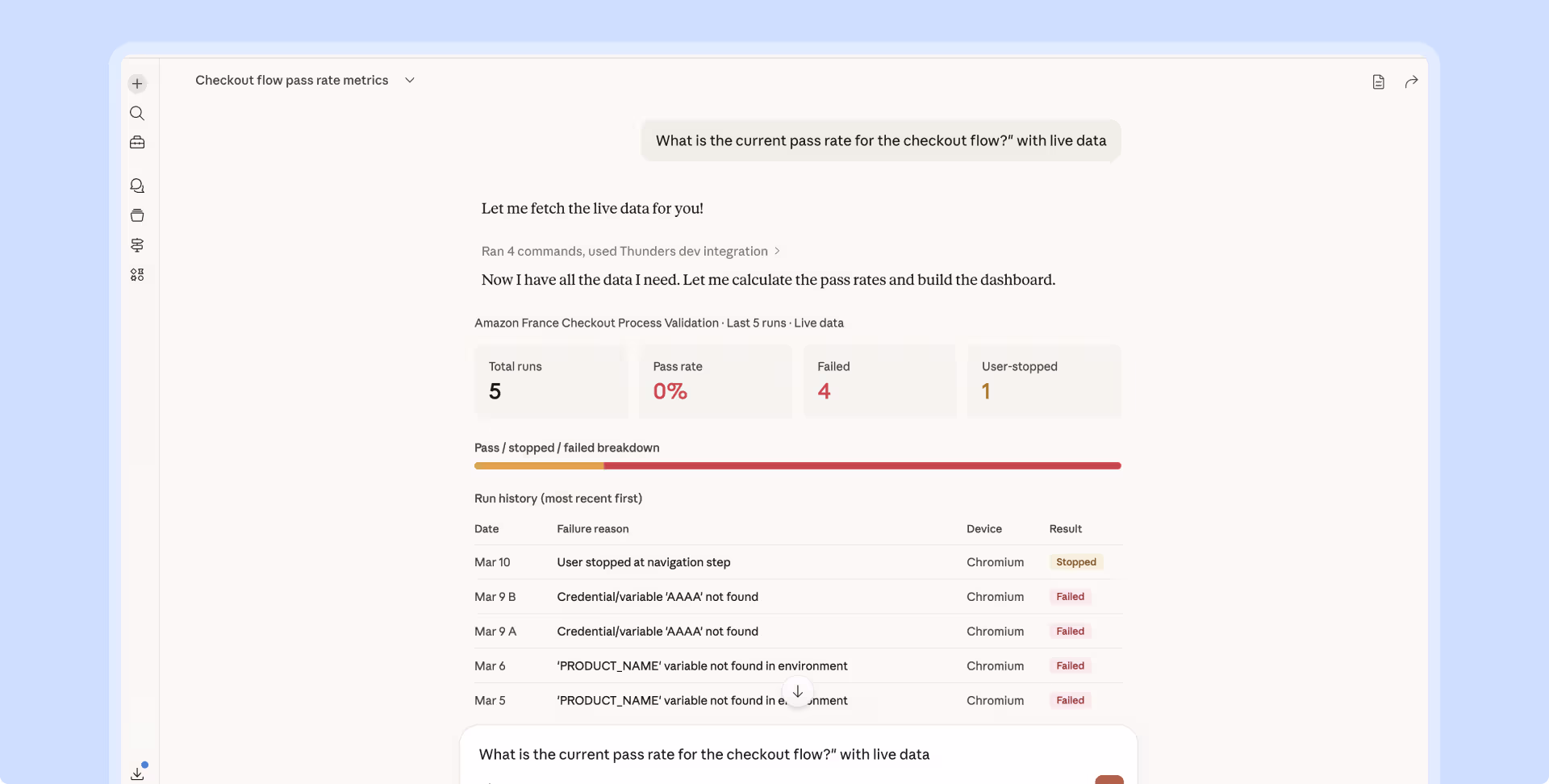 Illustration for use case: Answer ad-hoc quality questions from leadership