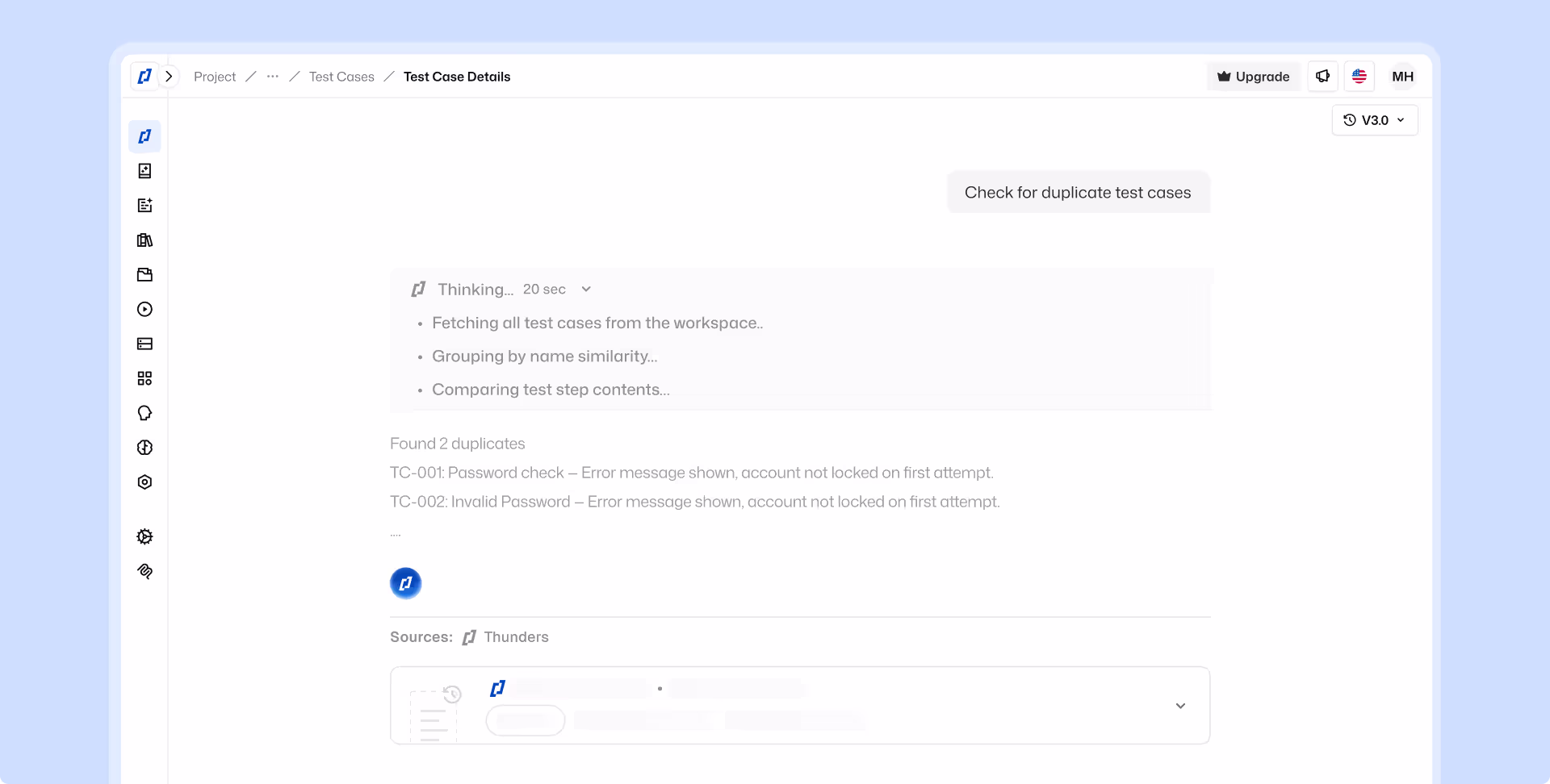 Illustration for use case: Improve test quality over time with Thunders AI