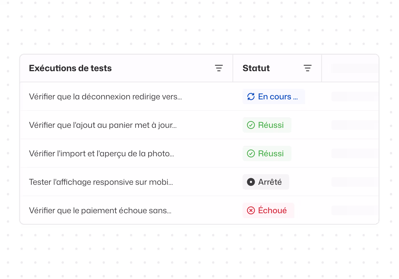 Analyse des échecs et débogage - capture d'écran de présentation