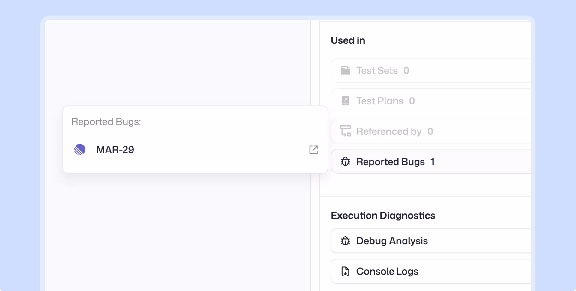 Illustration for use case: Close the loop with one-click bug reporting