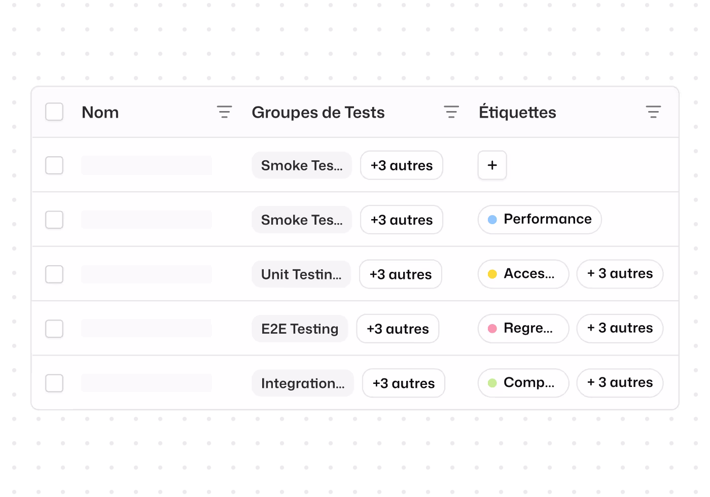 Gestion collaborative des tests - capture d'écran de présentation