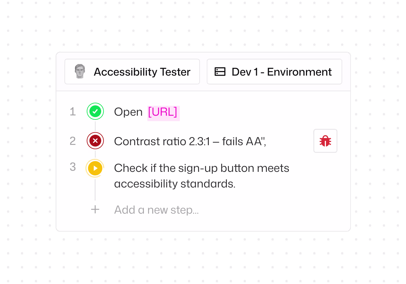Accessibility Testing - feature overview screenshot