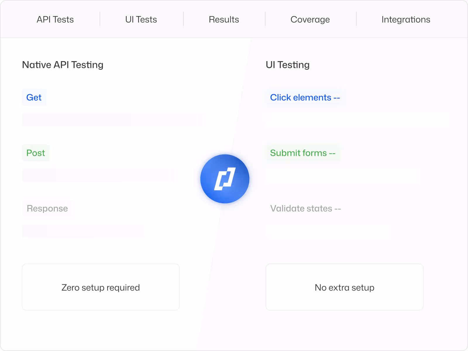 Thunders API tests run alongside UI tests in one report