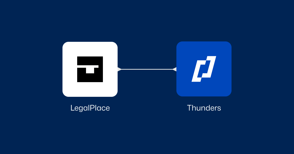 Social share preview image for the LegalPlace × Thunders customer story
