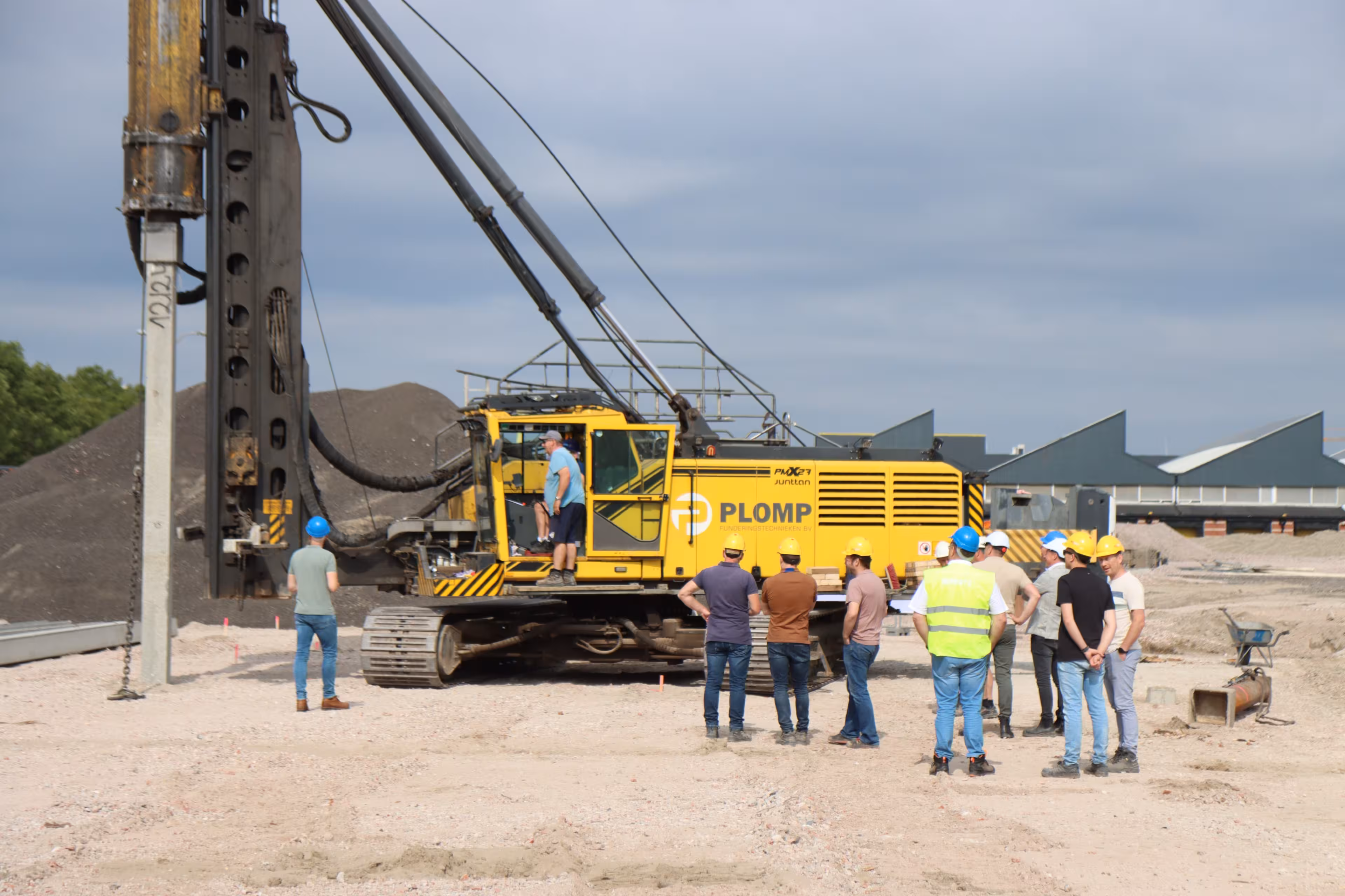 Workers on construction site
