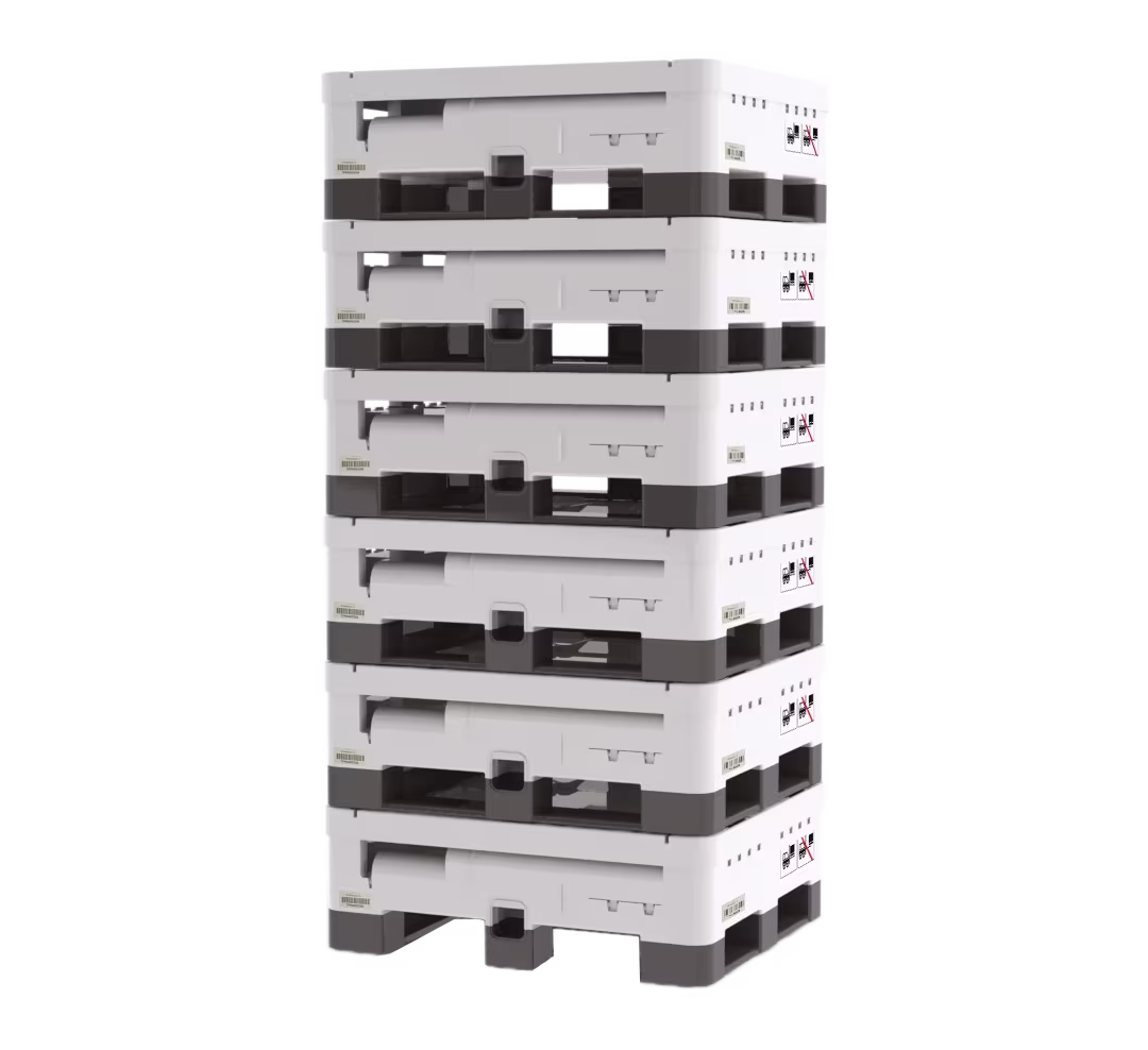 Image of Easifold 1000L Liquid Bulk Containers packed down and stacked