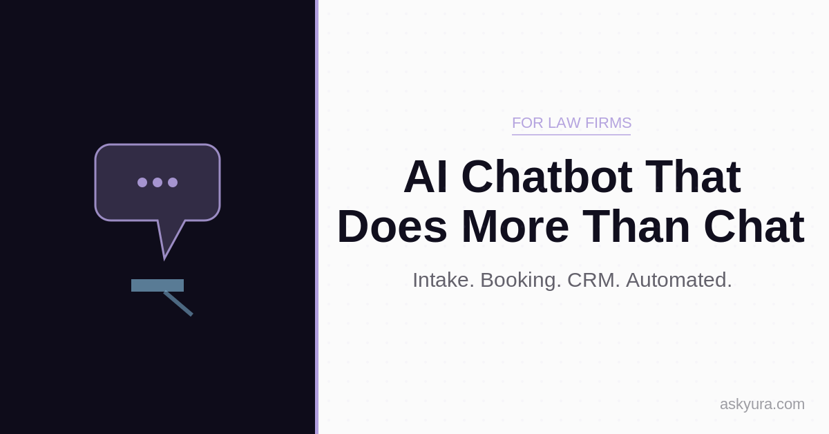 AI Chatbot for Law Firms: Automate Client Intake and Consultation Booking