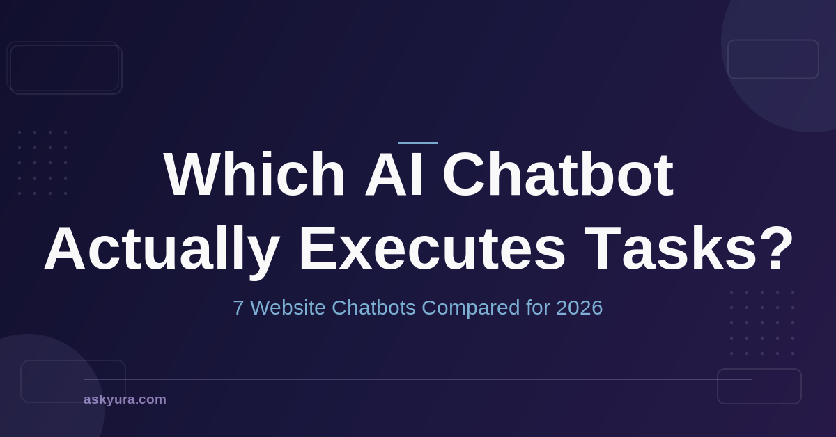 Best AI Chatbot for Website in 2026: 7 Tools That Actually Execute Tasks (Not Just Answer Questions)