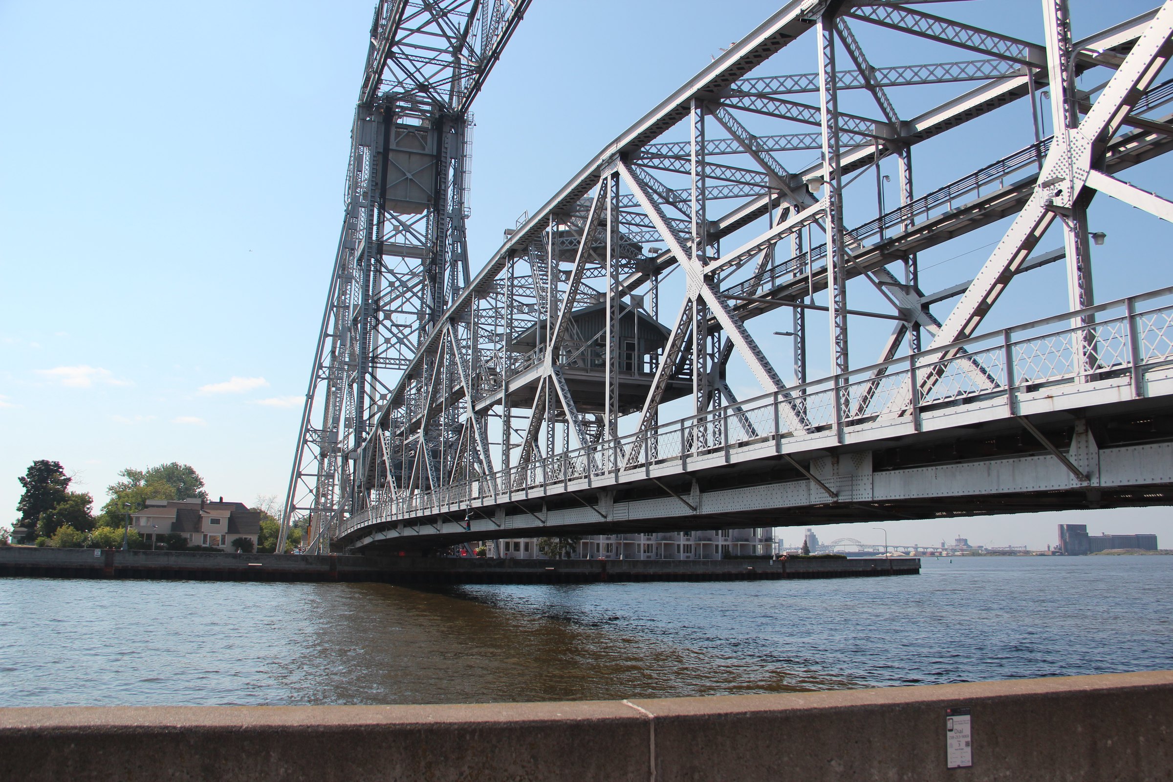 The Aerial Lift Bridge on the Duluth, Minnesota waterfront at Lake Superior