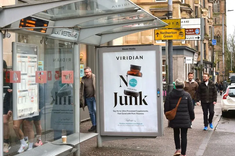 A Viridian bus stop poster campaign