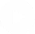 White play button icon in a white circle on a black background.