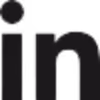 LinkedIn logo with stylized letters 'in'.