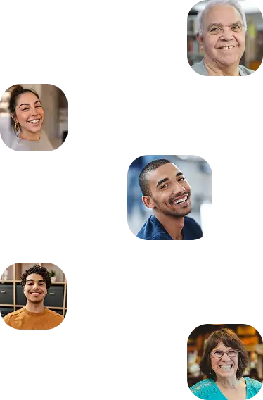 Imagen de personas sonrientes