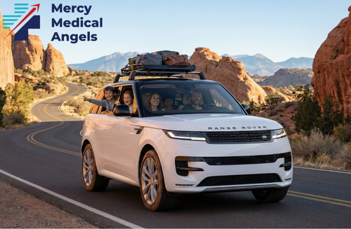 Win a White Range Rover SUV with black roof and wheels beside text reading 'Limited-Time Sweepstakes Enter to Win. Give Hope.'