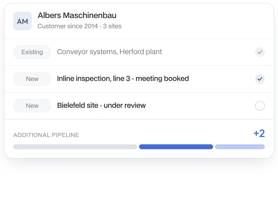 Additional pipeline at Albers Maschinenbau: meeting booked for inline inspection, Bielefeld site under review