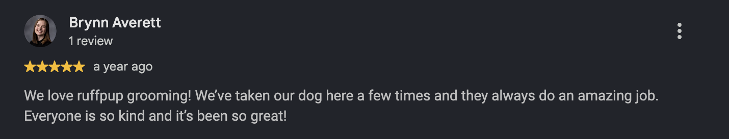Google review from Brynn Averett, a year ago