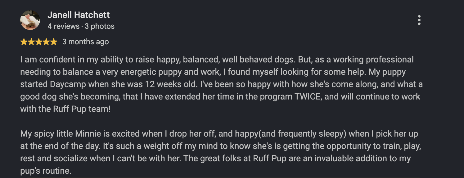 Google review from Janell Hatchett, 3 months ago