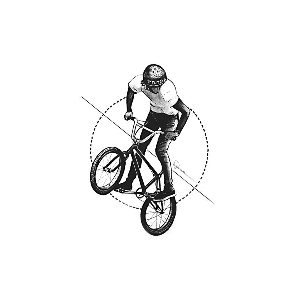 illustratie bmx fietser