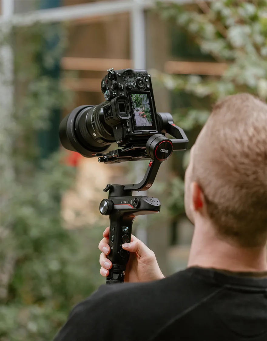 video opnames met Sony camera op stabilizer