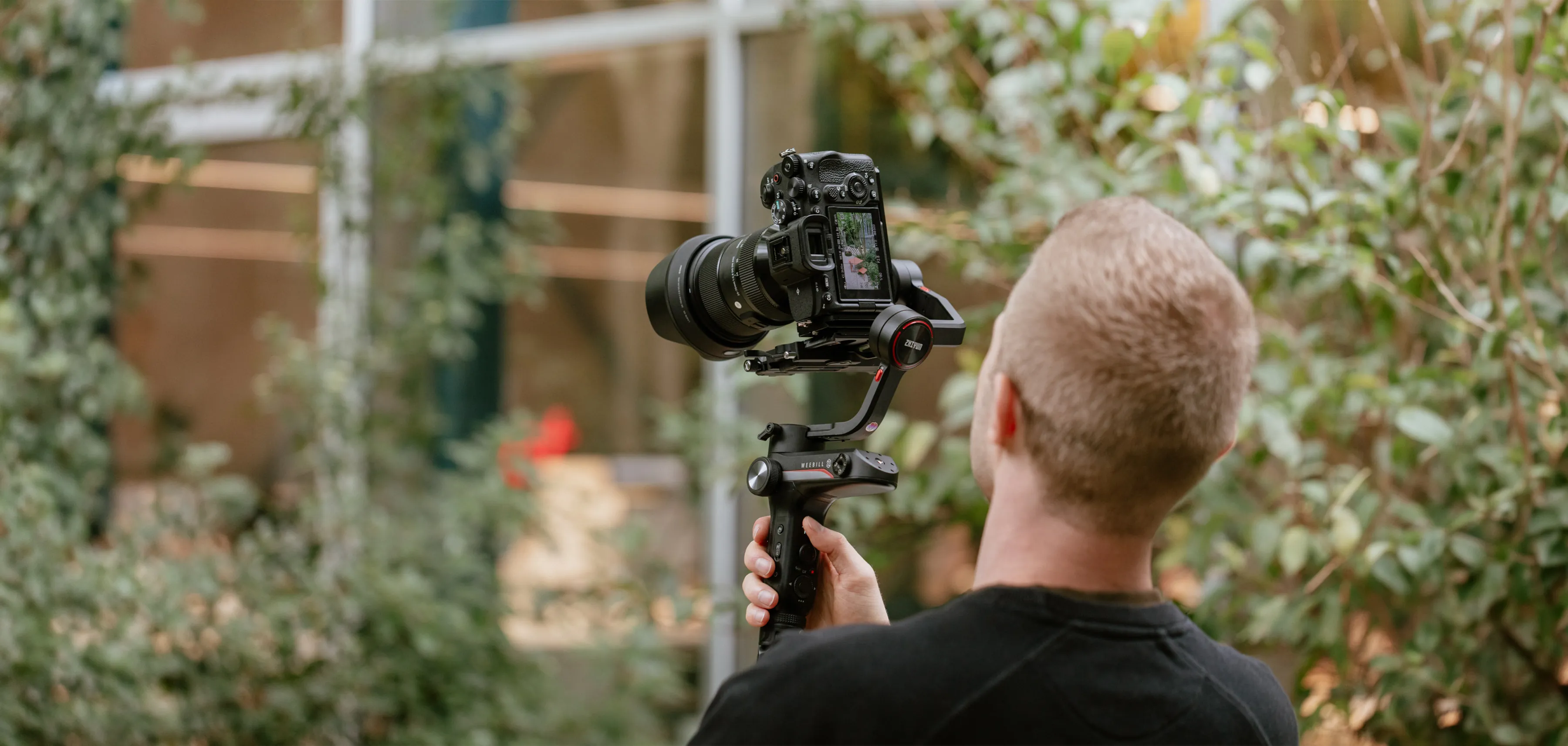 video opnames met camera op stabilizer