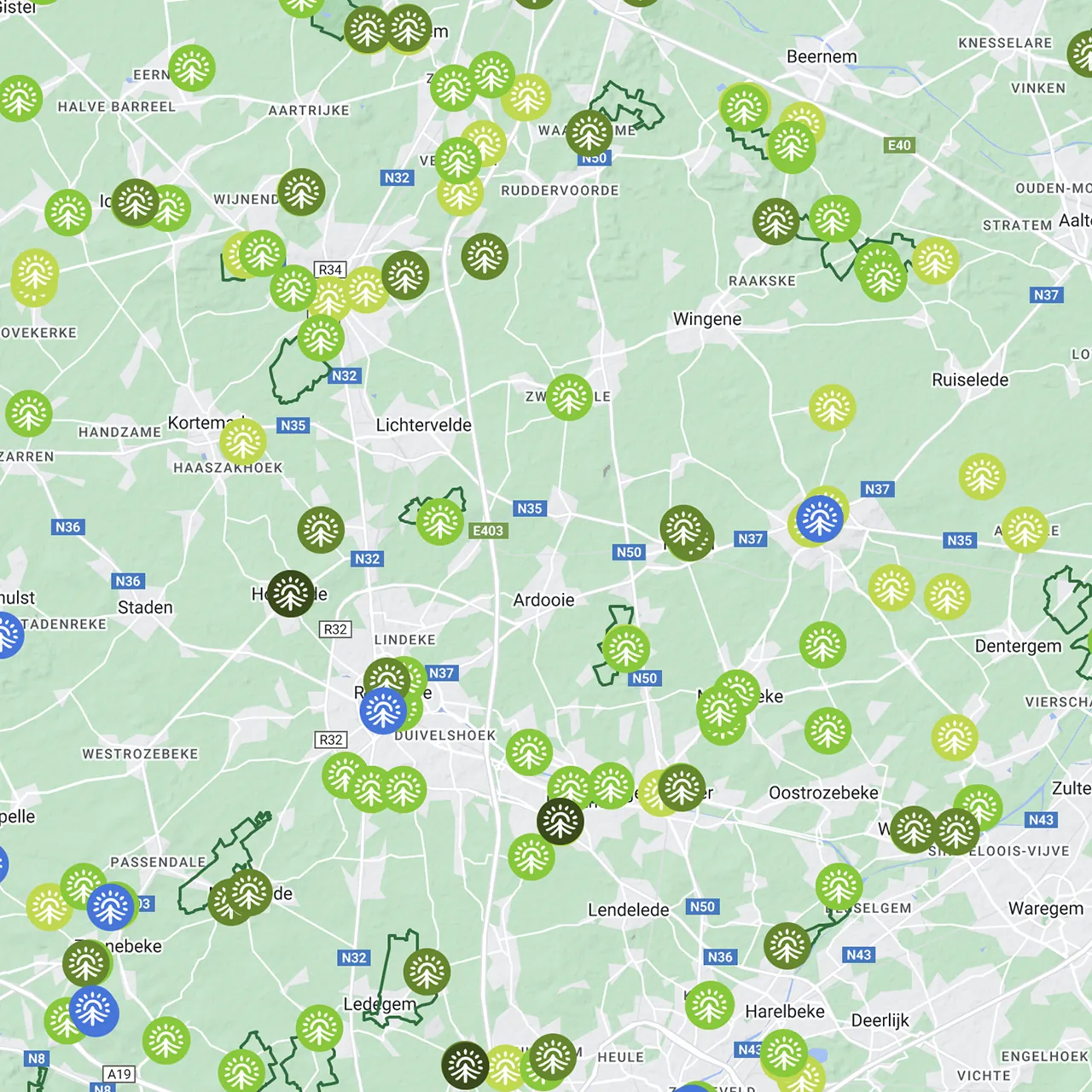 wandelroutes in België