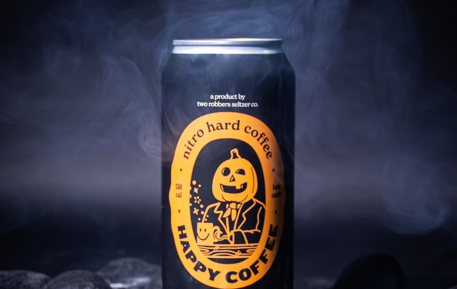 Two Robbers Happy Coffee Pumpkin product photoshoot.