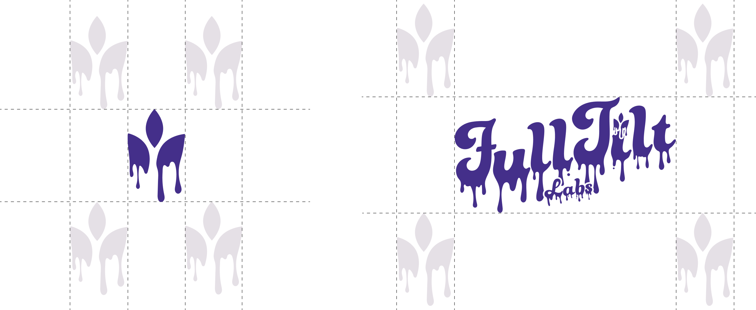 FullTilt Labs logomark and wordmark and the clearspace for both.