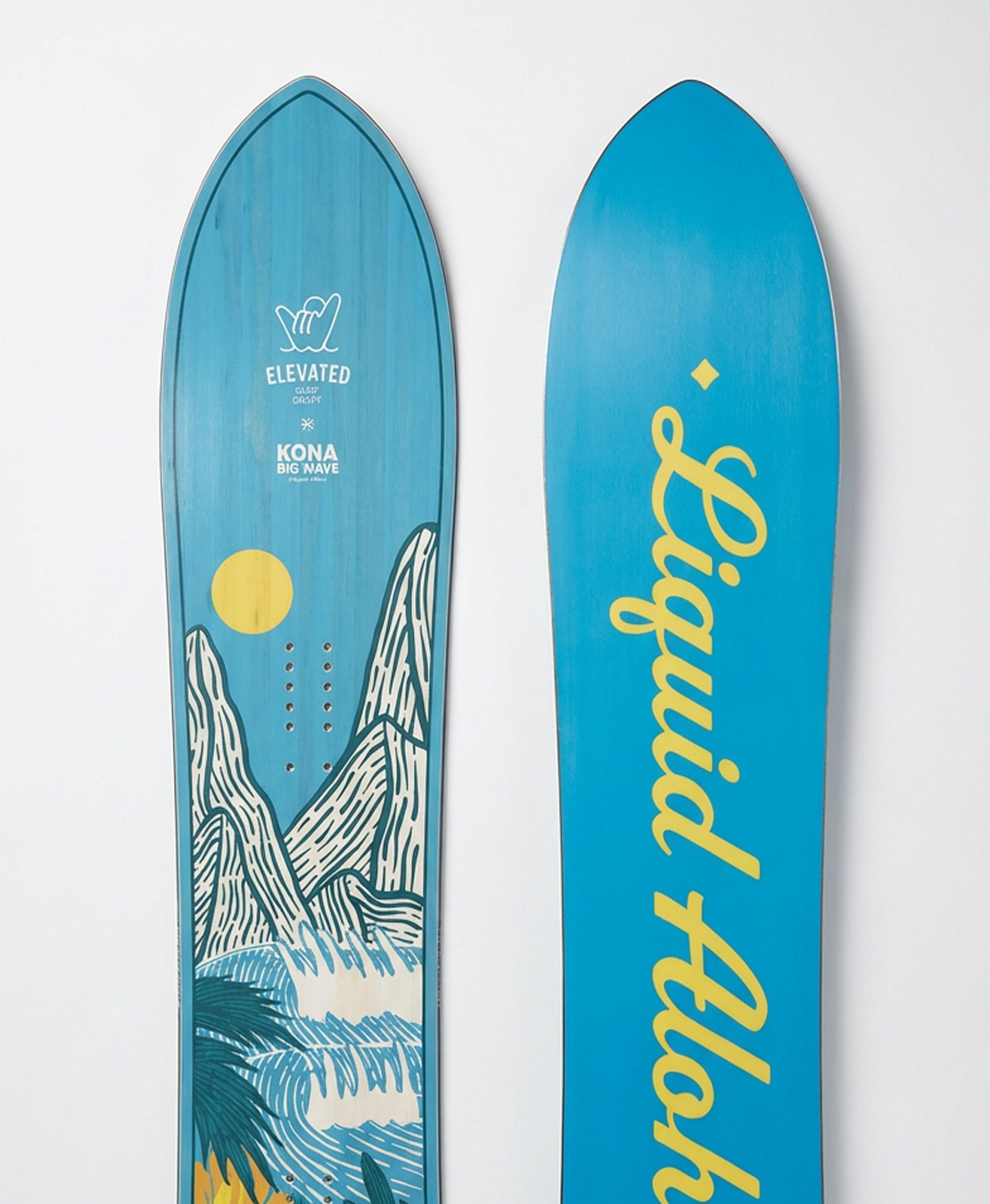 Elevated Surfcraft x Kona Big Wave topsheet and base design.