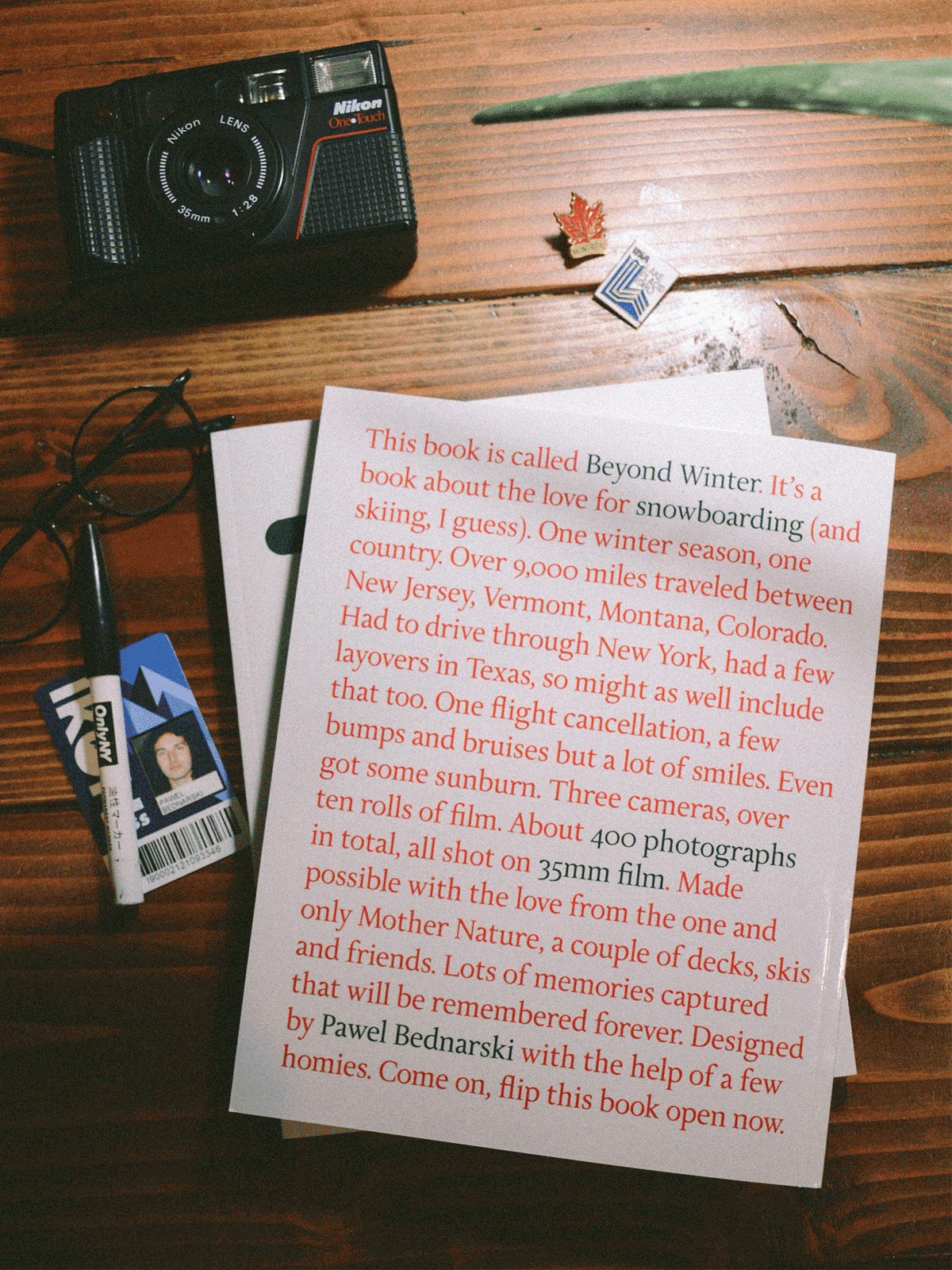 Beyond Winter back cover photoshoot.