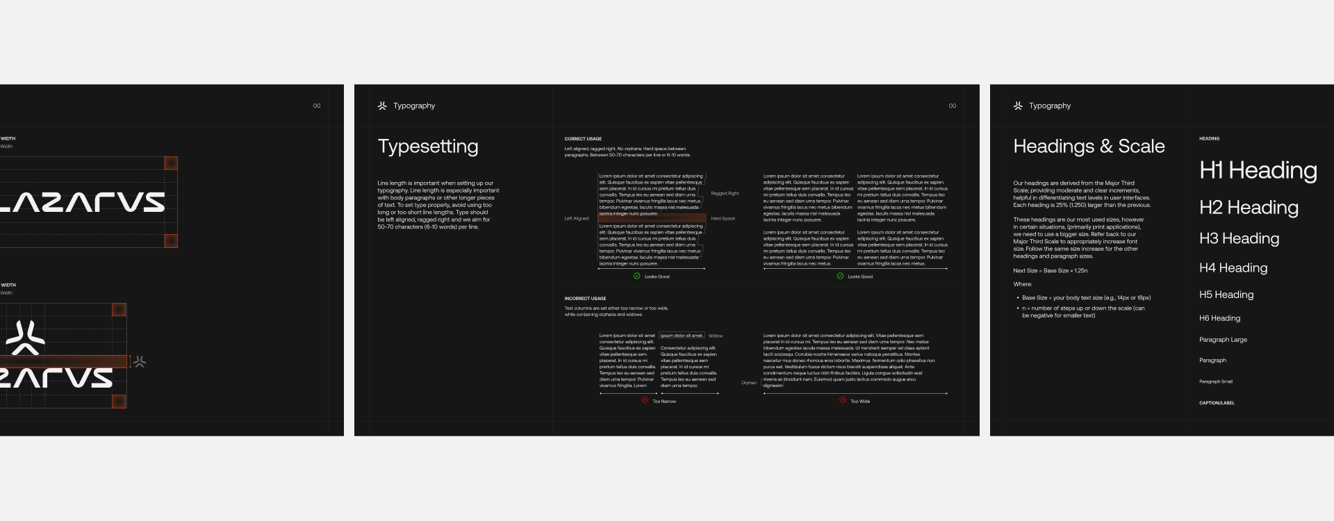 Lazarus AI brand guidelines preview.