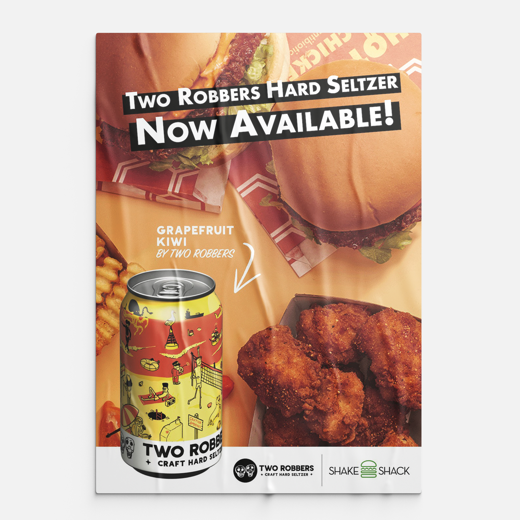 Two Robbers and Shake Shack in Philadelphia posters for their collaboration.