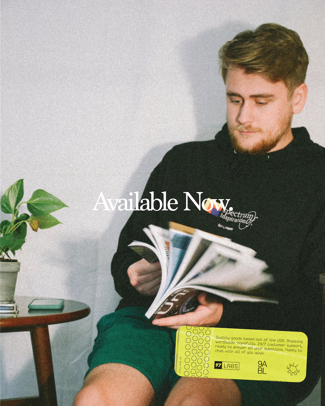 97 Labs Spectrum of Inspiration hoodie social media campaign.