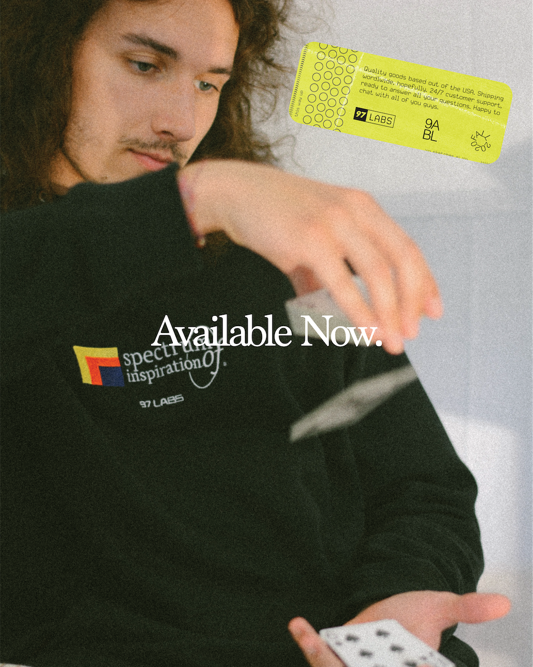 97 Labs Spectrum of Inspiration hoodie social media campaign.