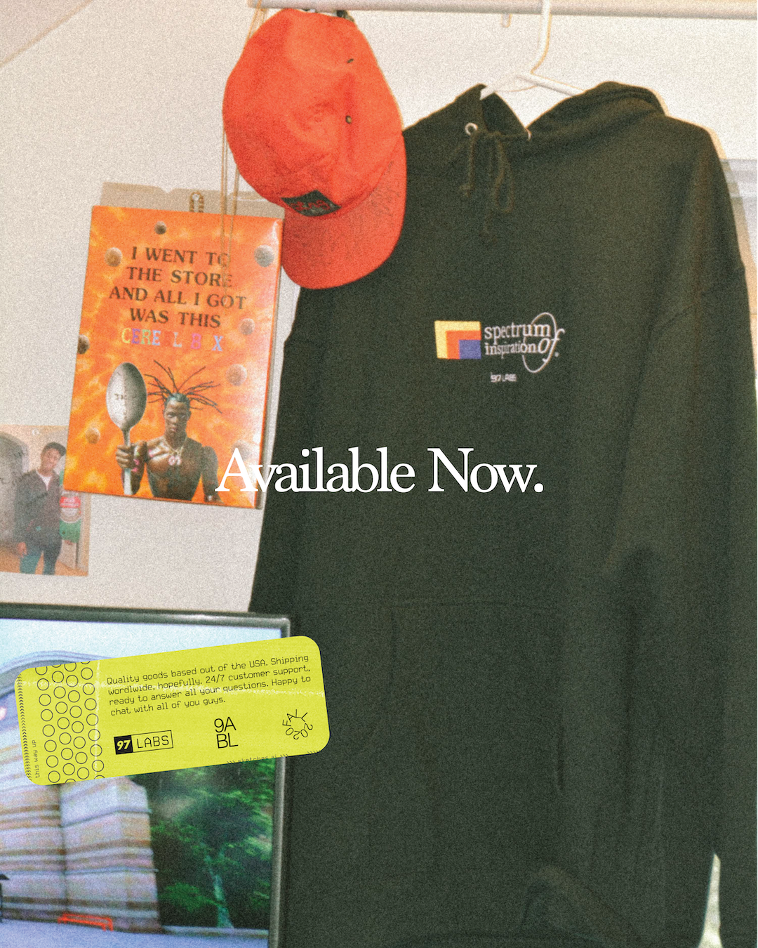 97 Labs Spectrum of Inspiration hoodie social media campaign.