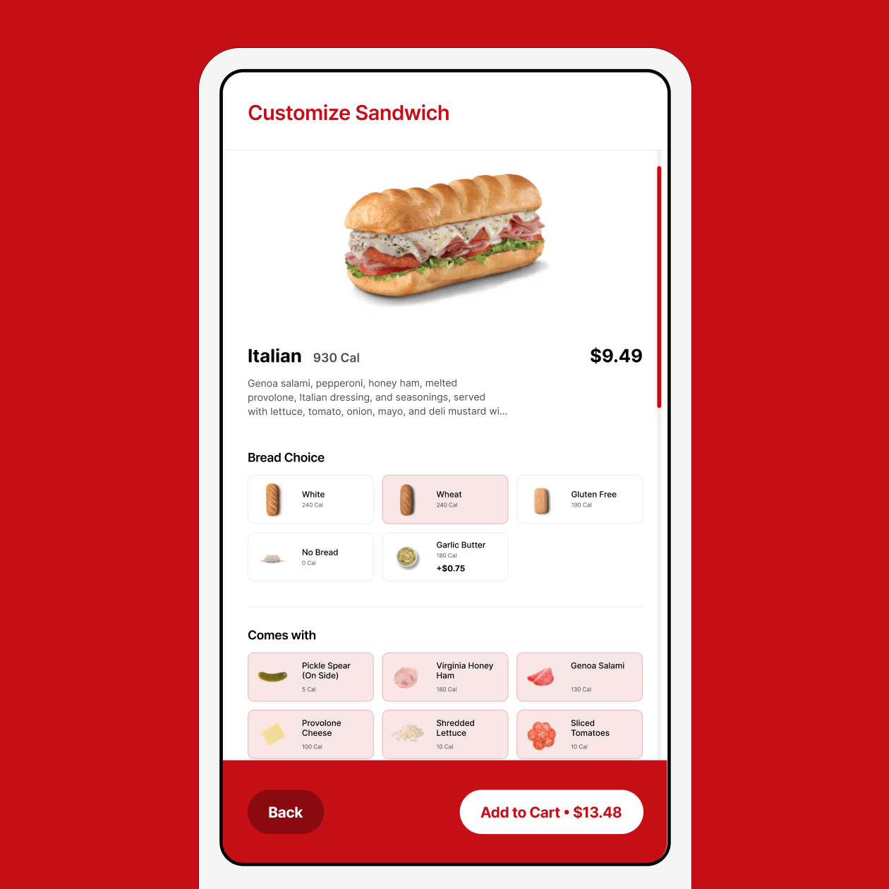 Lunchbox product concept for a Firehouse Subs kiosk.