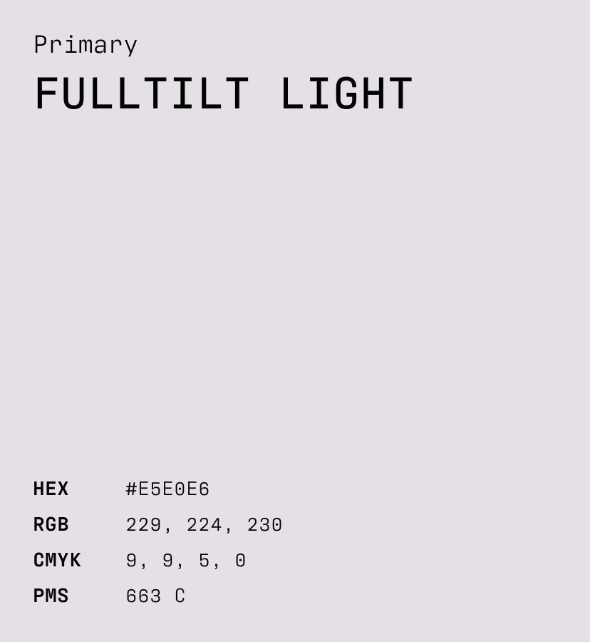 FullTilt Labs color guidelines for FullTilt Light.
