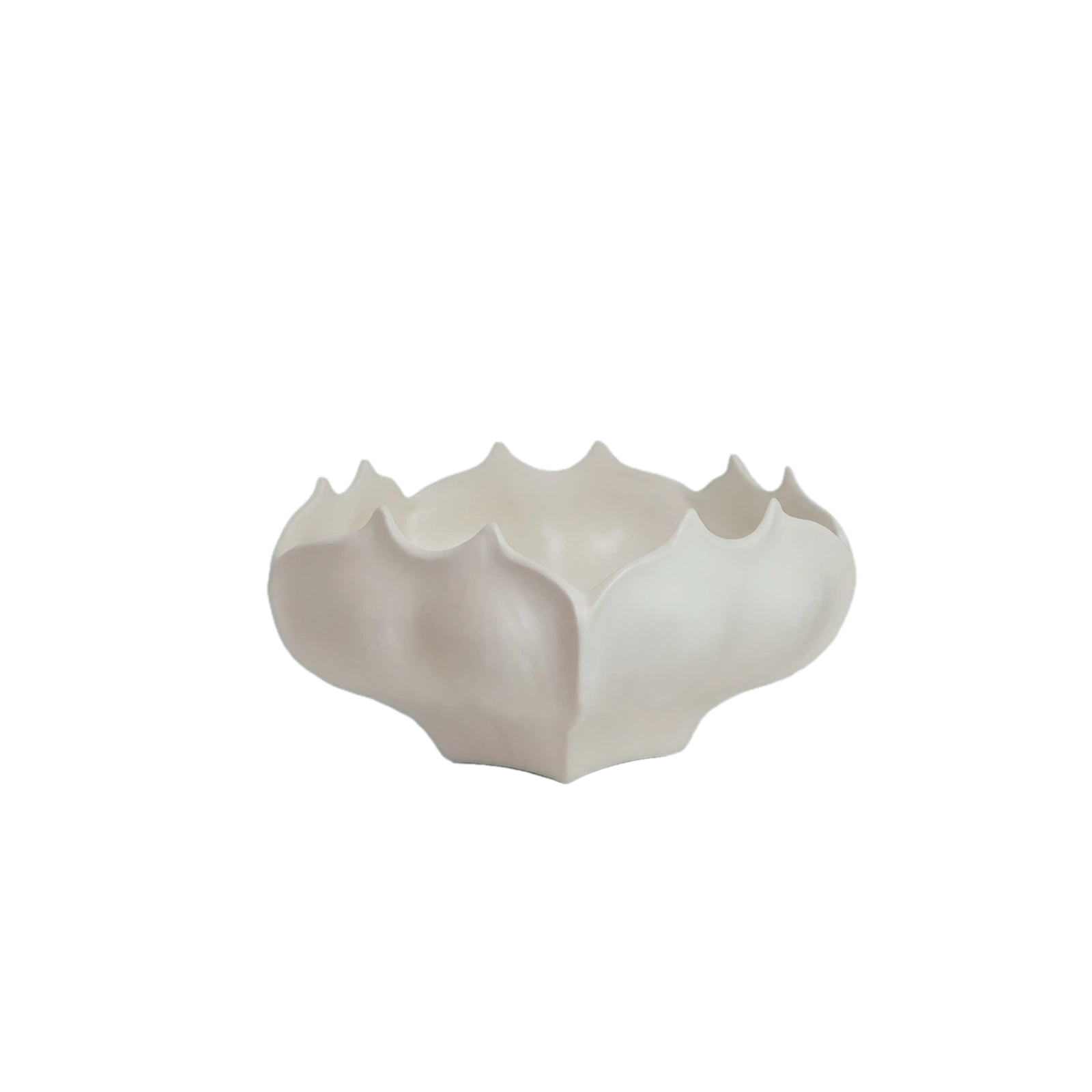 Organic Matte White Low Bowl