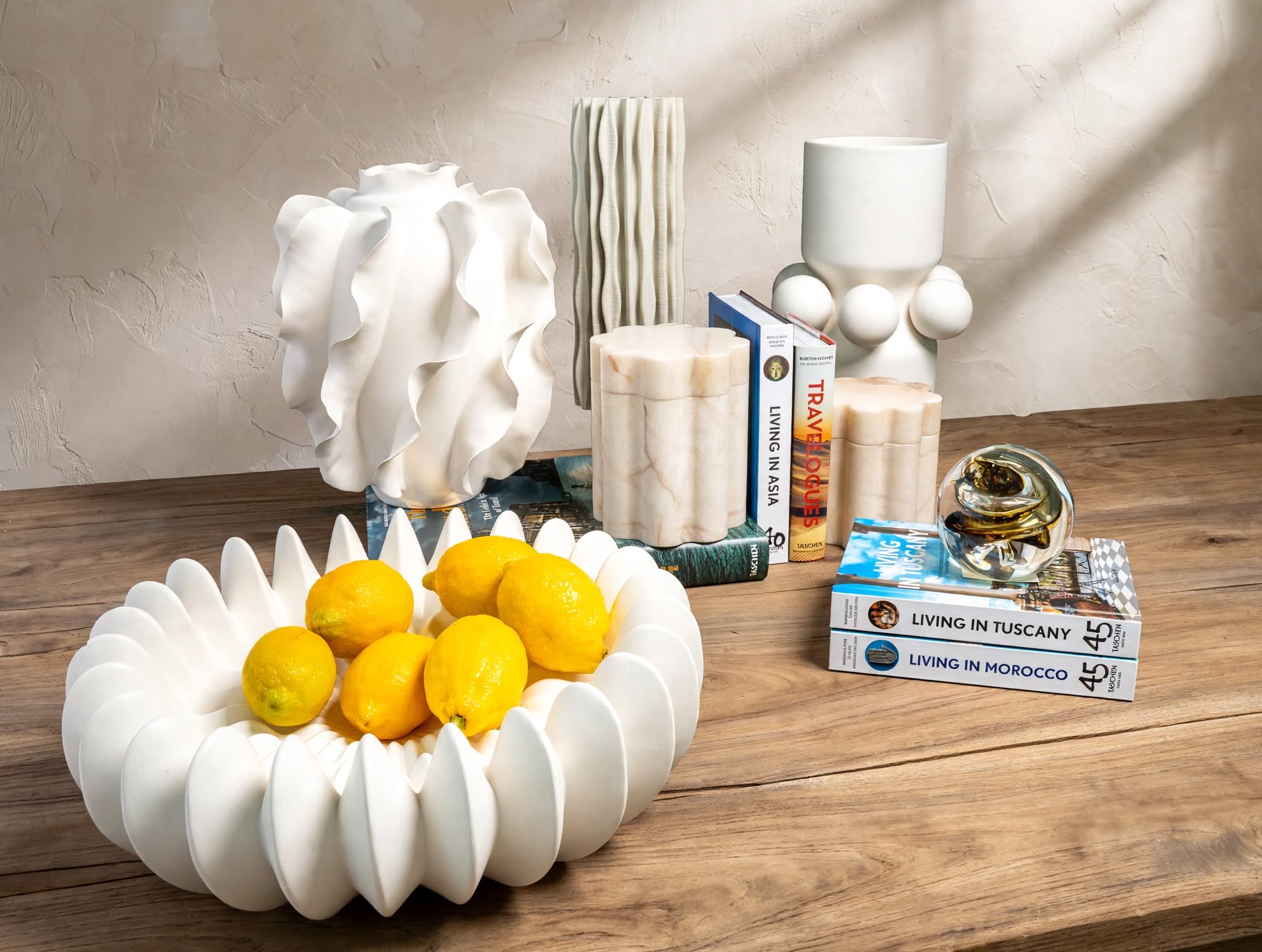 White Vase with Lemons